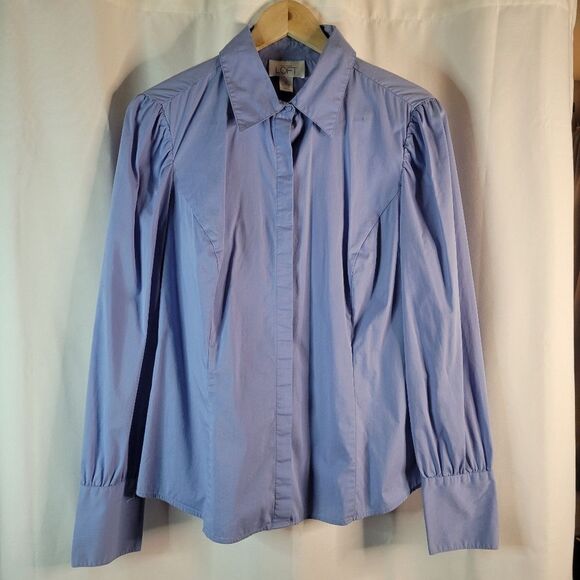 Ann Taylor LOFT Light Blue Button Down Shirt - Picture 4 of 13